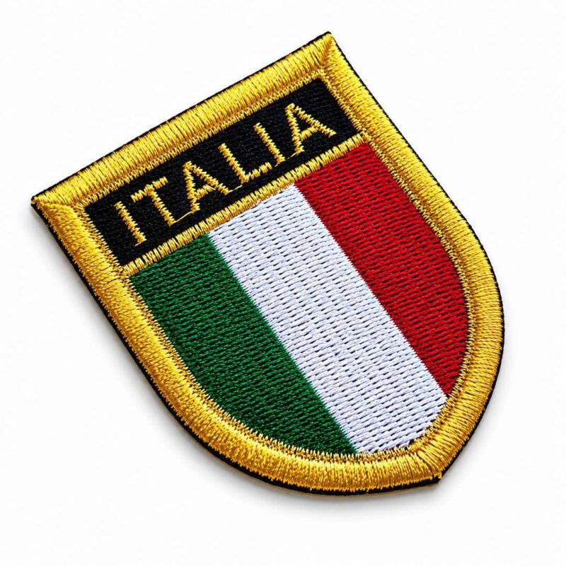 TIIT080-055A Italy Soccer Shield Embroidered Patch 2.16x2.75in