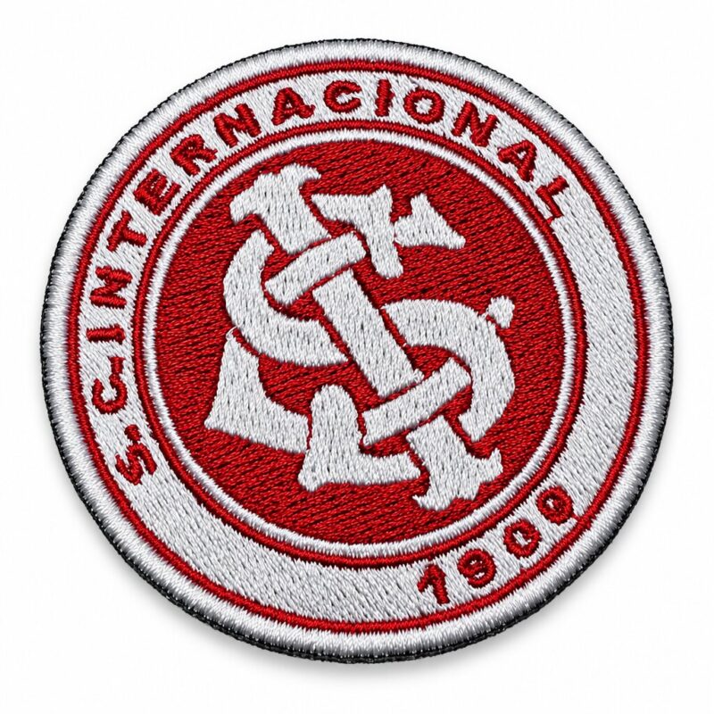 TRS046-068A Round Red Embroidered Patch 2.76x2.76in